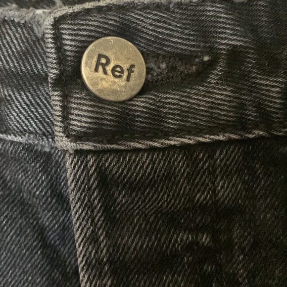 REFORMATION Jeans Shorts 26 Black High Waist Raw Hem Cutoff Festival Concert - Picture 3 of 9